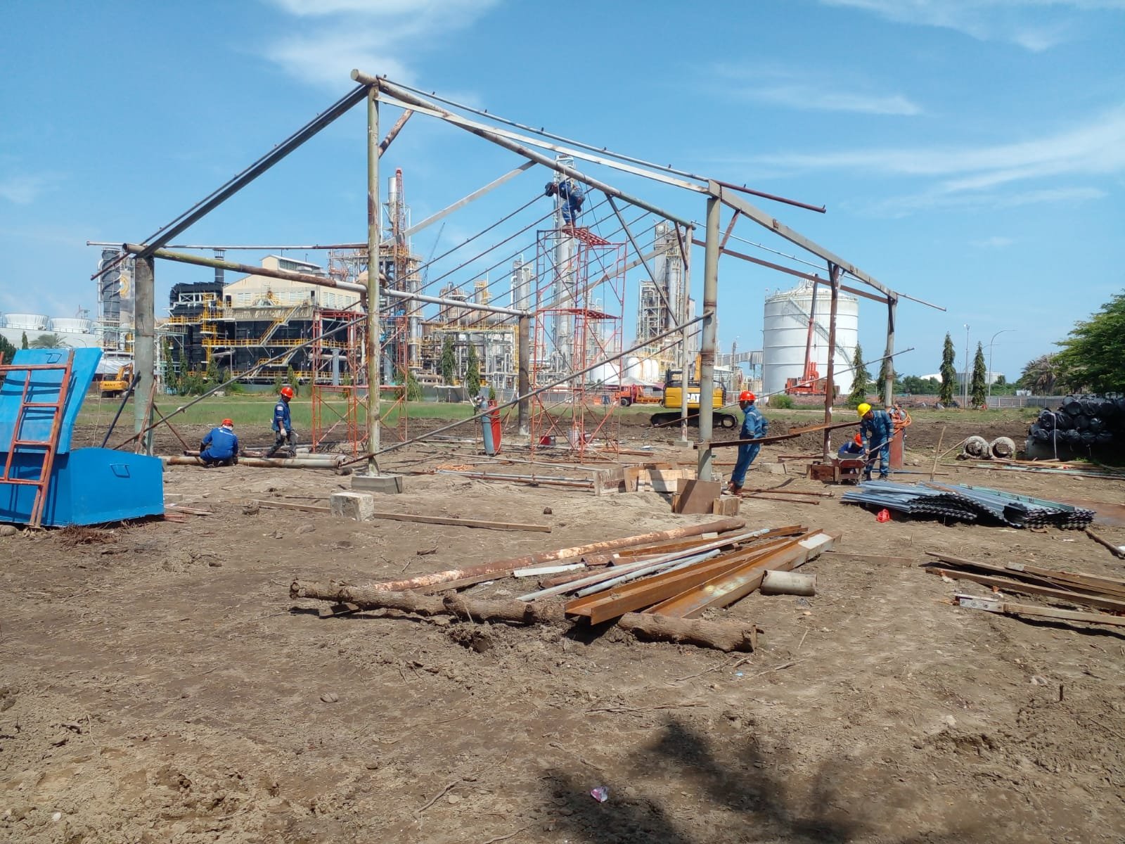Preparation untuk Project Piping pada Tangki Ammonia - PT PIM